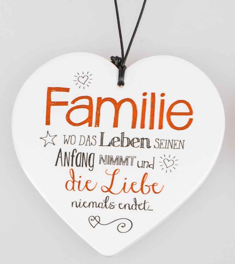 Tea 4 You. Herz mit Spruch Familie wo die Liebe